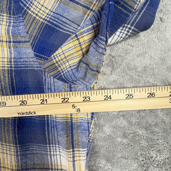 Ocean & Coast Men's L Flannel Plaid Cotton LS Button Up Shirt SEE DESCRIPTION - Picture 11 of 14